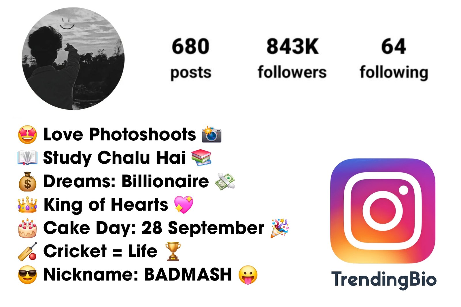 Gangster Badmash Instagram Bio Hindi