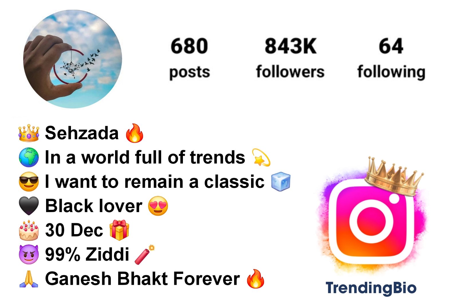 Ganpati Bappa Bio For Instagram With Emojis