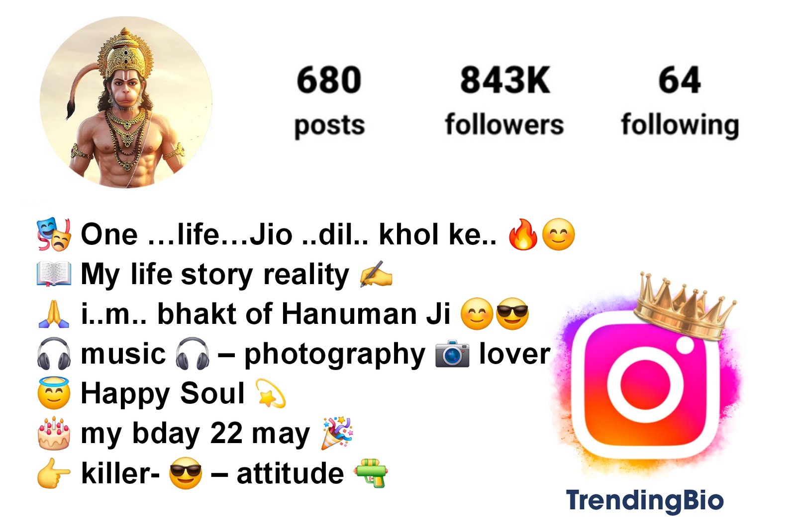 Hanuman Ji Bio For Instagram (1) Hanuman Ji Bio For Instagram