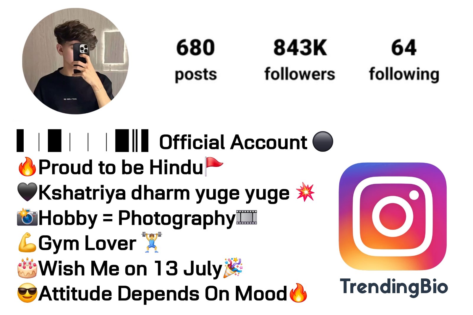 Instagram Bio for Boys