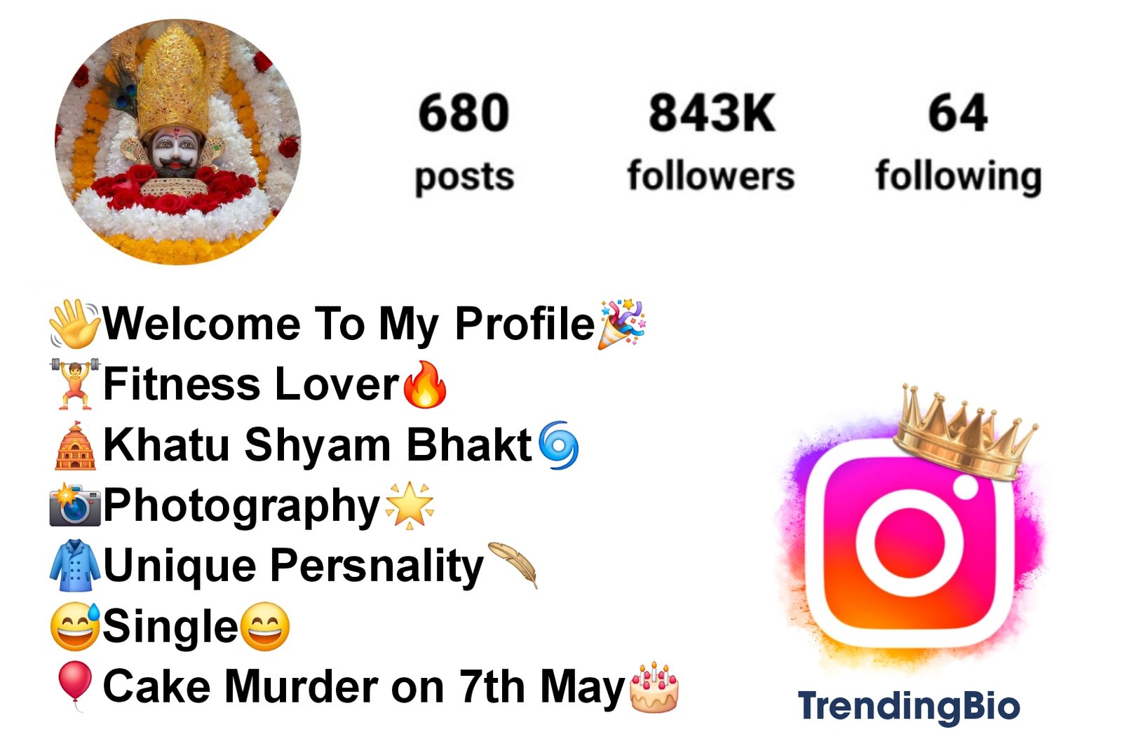 Khatu Shyam Bio For Instagram (1) Khatu Shyam Bio For Instagram