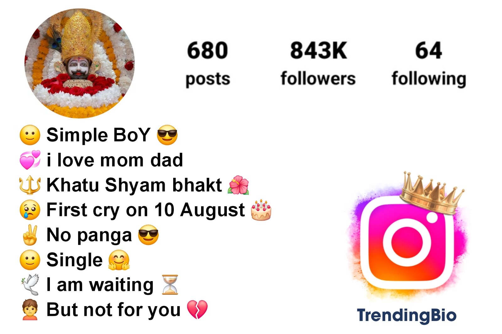 Khatu Shyam Bio For Instagram (3) Khatu Shyam Bio For Instagram