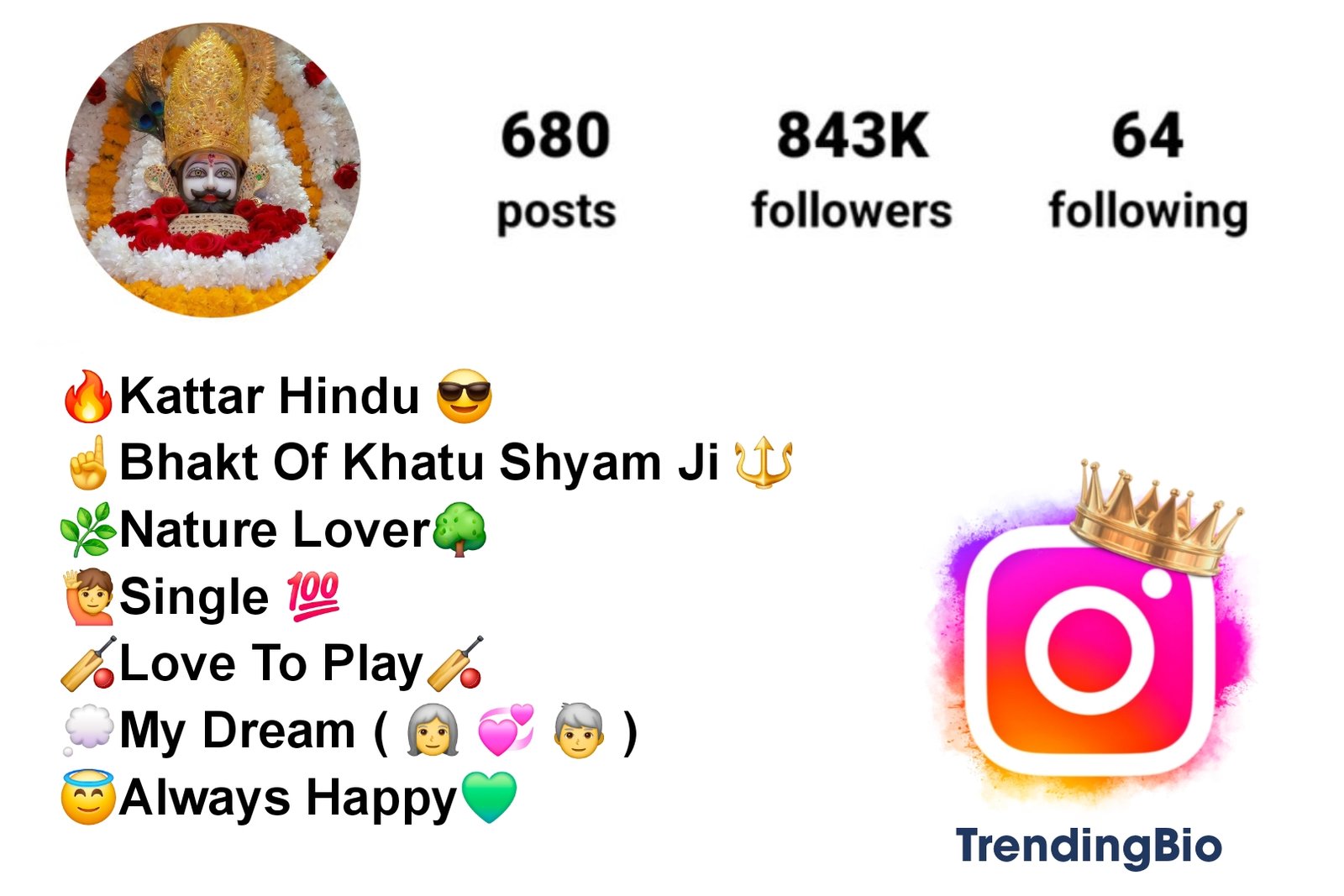 Khatu Shyam Bio For Instagram (4) Khatu Shyam Bio For Instagram