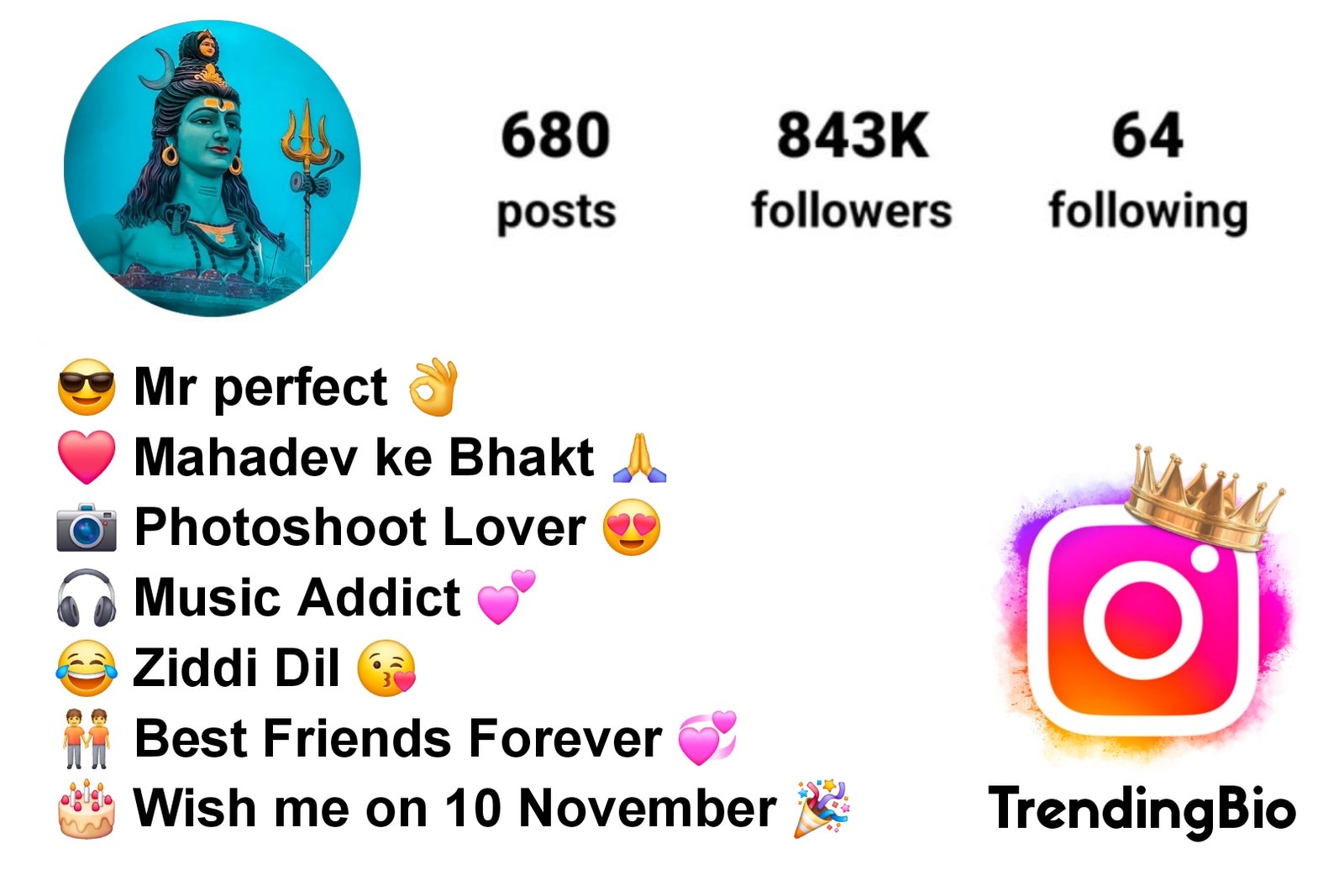 Mahakal Bio For Instagram (2) Har Har Mahadev Bio For Instagram