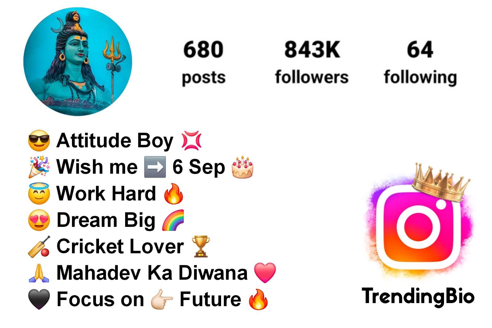 Mahakal Bio For Instagram (5) जय महाकाल इंस्टाग्राम बायो